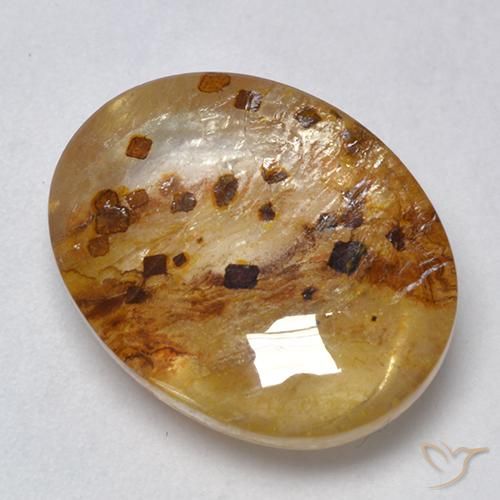 12.19ct Natural Multicolorido Quartzo Com Marcassita, oval, Transparente