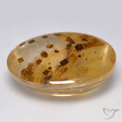 Quartzo Com Marcassita Multicolorido Natural 12.19ct, oval, Transparente