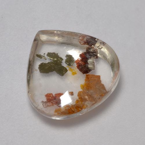 Quartzo Com Marcassita Multicolorido Natural 6.29ct, Formato de pêra, Transparente