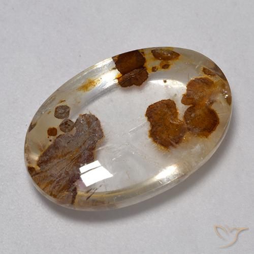 8.86ct Natural Multicolorido Quartzo Com Marcassita, oval, Transparente