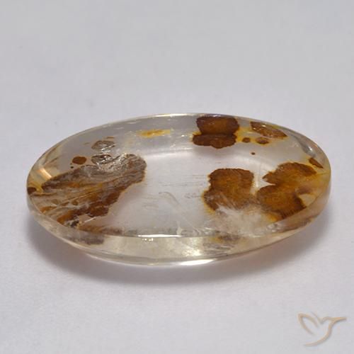 Quartzo Com Marcassita Multicolorido Natural 8.86ct, oval, Transparente