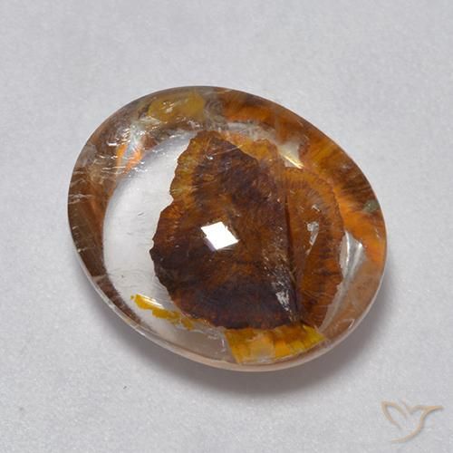 7.05ct Natural Multicolorido Quartzo Com Marcassita, oval, Transparente