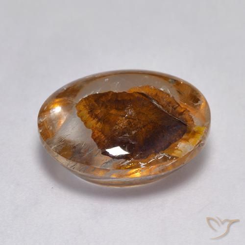 Quartzo Com Marcassita Multicolorido Natural 7.05ct, oval, Transparente