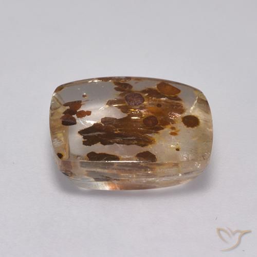 Quartzo Com Marcassita Multicolorido Natural 6.25ct, Almofada, Transparente