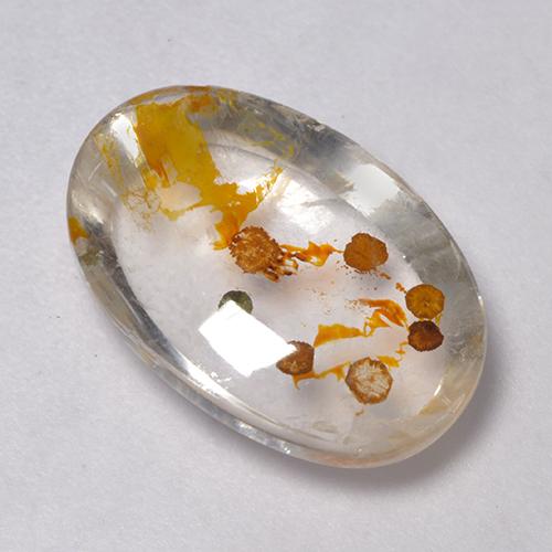 Quartzo Com Marcassita Multicolorido Natural 6.64ct, Corte Oval, Transparente