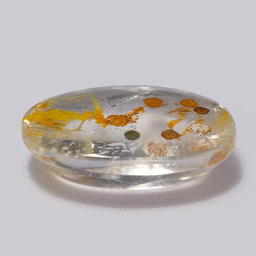 Quartzo Com Marcassita Multicolorido Natural 6.64ct, Corte Oval, Transparente