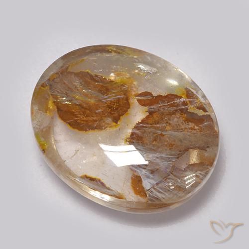 Quartzo Com Marcassita Multicolorido Natural 7.86ct, oval, Transparente