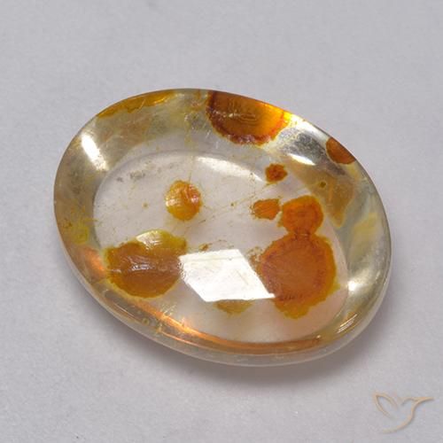 Quartzo Com Marcassita Multicolorido Natural 9.08ct, oval, Transparente