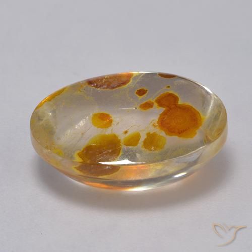 Quartzo Com Marcassita Multicolorido Natural 9.08ct, oval, Transparente