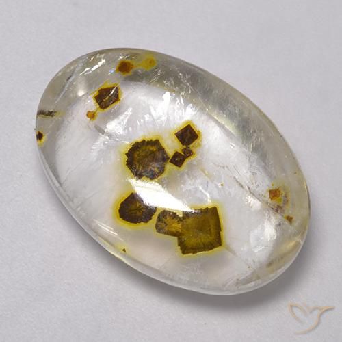 16.72ct Natural Multicolorido Quartzo Com Marcassita, oval, Transparente