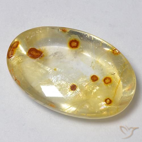 Quartzo Com Marcassita Multicolorido Natural 19.30ct, oval, Transparente