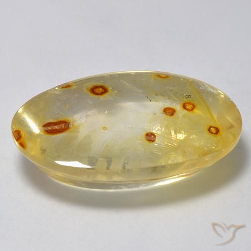 Quartzo Com Marcassita Multicolorido Natural 19.30ct, oval, Transparente