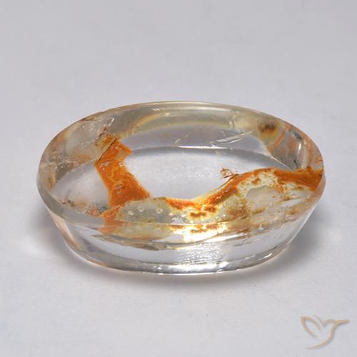 Quartzo Com Marcassita Multicolorido Natural 14.87ct, oval, Transparente