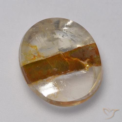 8.27ct Natural Multicolorido Quartzo Com Marcassita, oval, Transparente