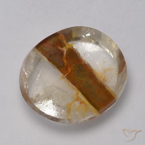 Quartzo Com Marcassita Multicolorido Natural 8.27ct, oval, Transparente