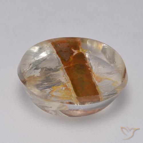 Quartzo Com Marcassita Multicolorido Natural 8.27ct, oval, Transparente