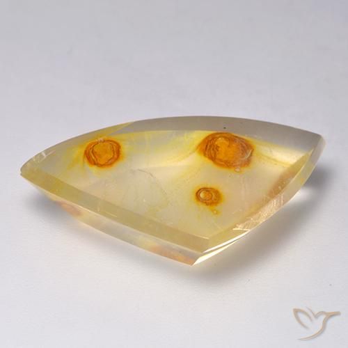 Quartzo Com Marcassita Multicolorido Natural 18.15ct, Trilhão, Transparente