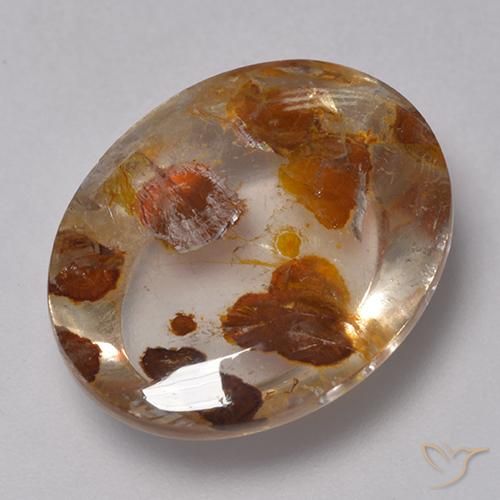 Quartzo Com Marcassita Multicolorido Natural 9.52ct, oval, Transparente