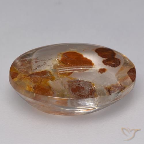 Quartzo Com Marcassita Multicolorido Natural 9.52ct, oval, Transparente