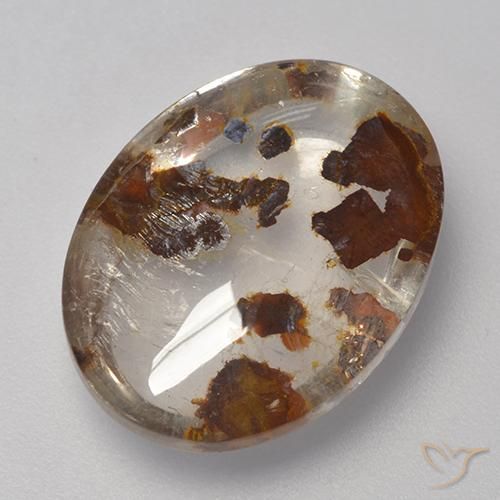 Quartzo Com Marcassita Multicolorido Natural 10.20ct, oval, Transparente