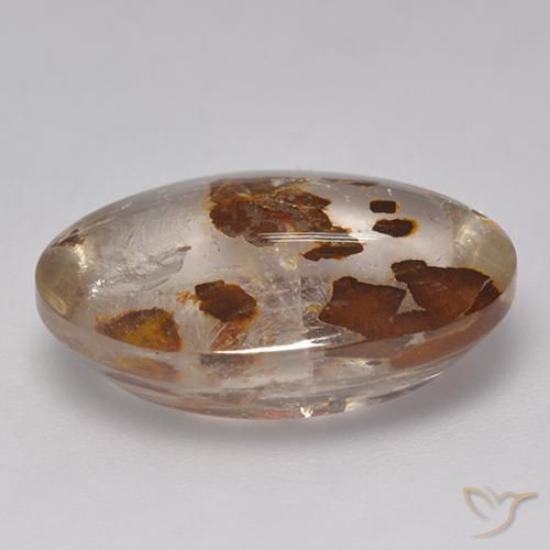 Quartzo Com Marcassita Multicolorido Natural 10.20ct, oval, Transparente