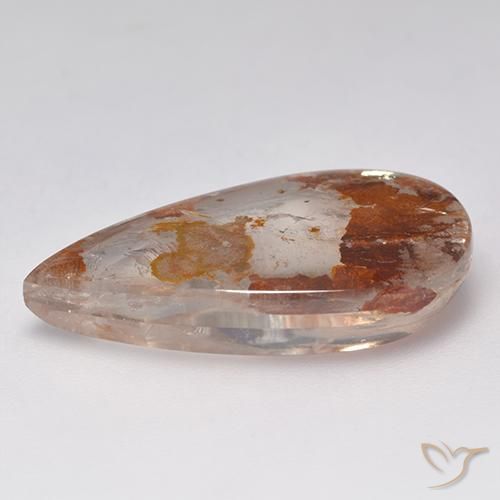 Quartzo Com Marcassita Multicolorido Natural 12.68ct, Formato de pêra, Transparente