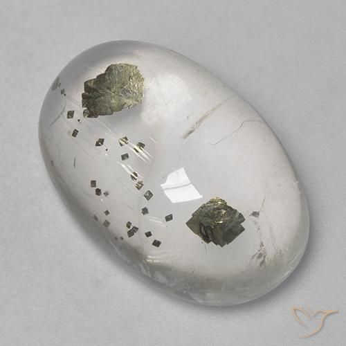 15.62ct Natural Multicolorido Quartzo Com Marcassita, oval, Transparente