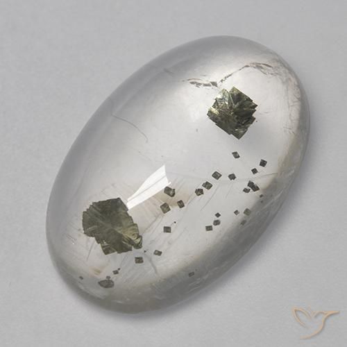 Quartzo Com Marcassita Multicolorido Natural 15.62ct, oval, Transparente