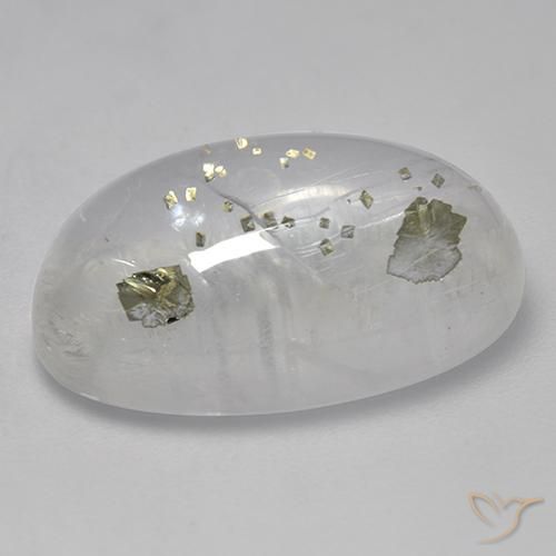 Quartzo Com Marcassita Multicolorido Natural 15.62ct, oval, Transparente