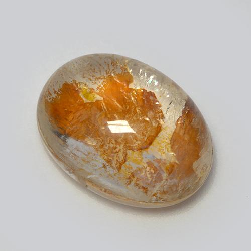 Quartzo Com Marcassita Multicolorido Natural 8.33ct, Corte Oval, Transparente