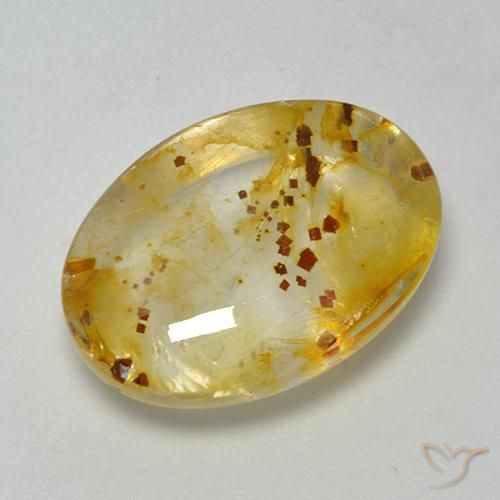 Quartzo Com Marcassita Multicolorido Natural 9.87ct, oval, Transparente