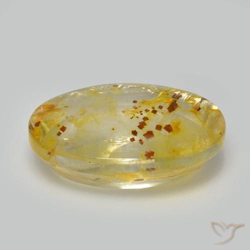 Quartzo Com Marcassita Multicolorido Natural 9.87ct, oval, Transparente