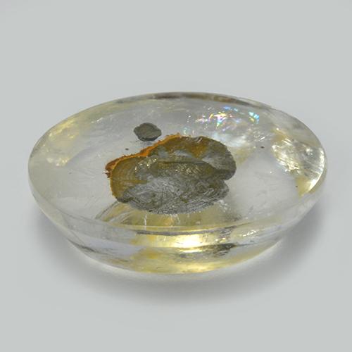 Quartzo Com Marcassita Multicolorido Natural 11.85ct, Corte Oval, Transparente