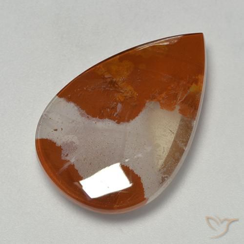 14.40ct Natural Multicolorido Quartzo Com Marcassita, Formato de pêra, Transparente