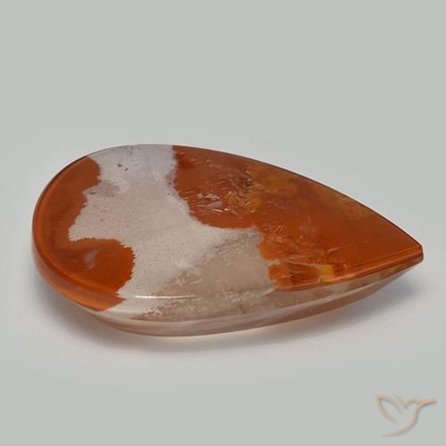 Quartzo Com Marcassita Multicolorido Natural 14.40ct, Formato de pêra, Transparente