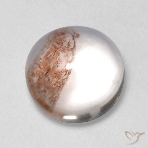 5.76ct Natural Multicolorido Quartzo Com Marcassita, Redondo, Transparente