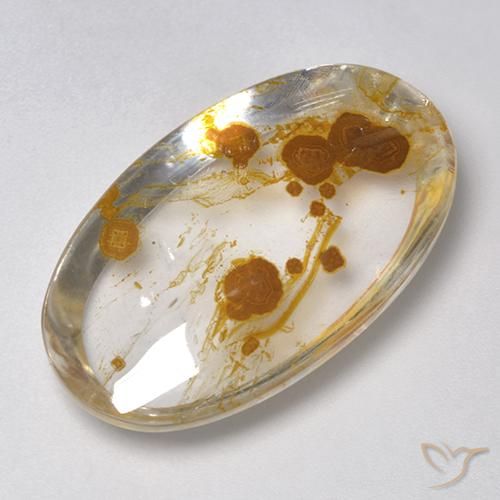 27.58ct Natural Multicolorido Quartzo Com Marcassita, oval, Transparente