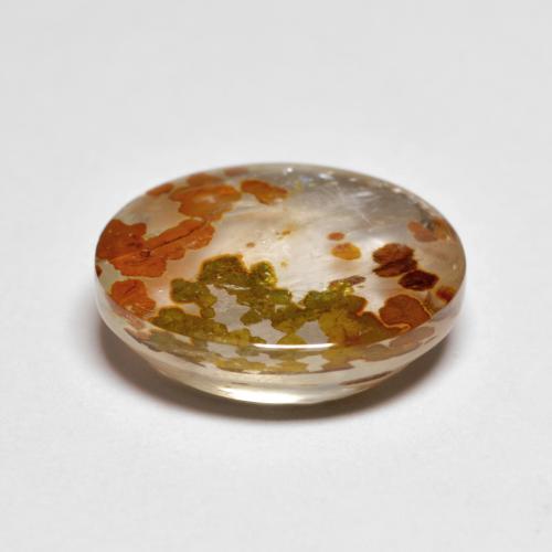 Quartzo Com Marcassita Multicolorido Natural 5.28ct, Corte Oval, Transparente