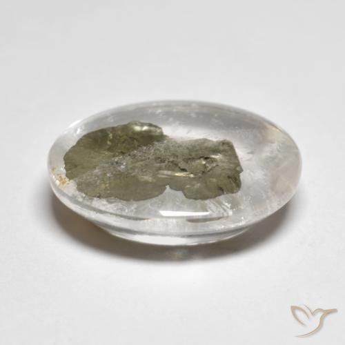 Quartzo Com Marcassita Multicolorido Natural 10.68ct, oval, Transparente
