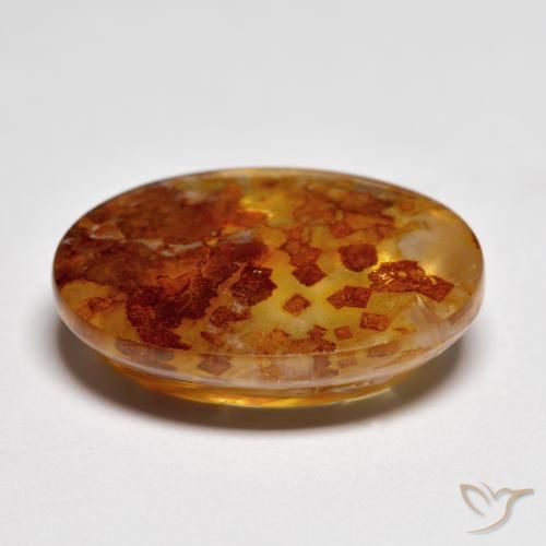 Quartzo Com Marcassita Multicolorido Natural 11.98ct, oval, Transparente