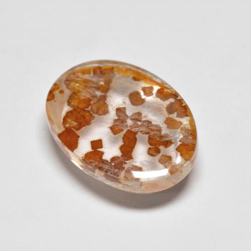 Quartzo Com Marcassita Multicolorido Natural 3.68ct, Corte Oval, Transparente