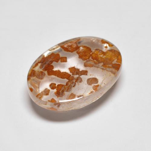 Quartzo Com Marcassita Multicolorido Natural 3.68ct, Corte Oval, Transparente