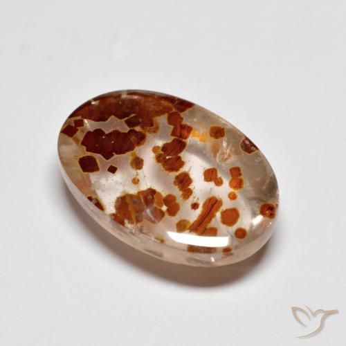 6.22ct Natural Multicolorido Quartzo Com Marcassita, oval, Transparente