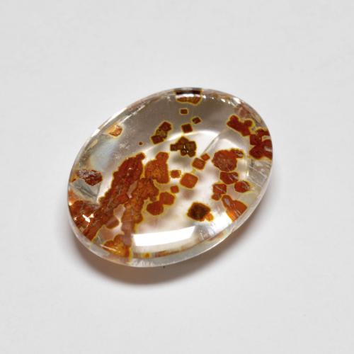 Quartzo Com Marcassita Multicolorido Natural 5.58ct, Corte Oval, Transparente