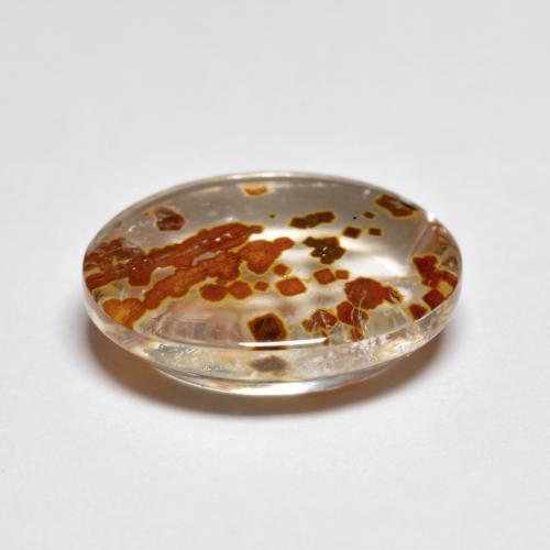 Quartzo Com Marcassita Multicolorido Natural 5.58ct, Corte Oval, Transparente