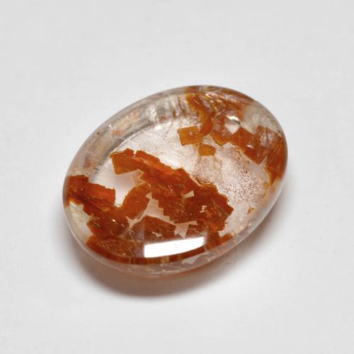 Quartzo com marcasita multicolorido natural 3,62ct, corte oval, transparente