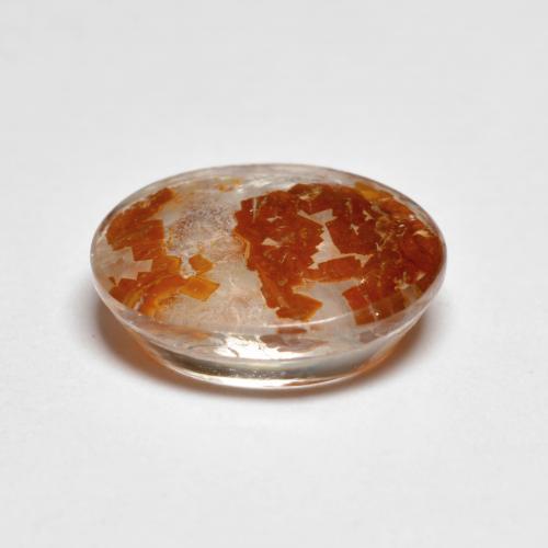 Quartzo com marcasita multicolorido natural 3,62ct, corte oval, transparente