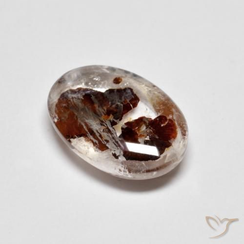 Quartzo Com Marcassita Multicolorido Natural 3.36ct, Corte Oval, Transparente