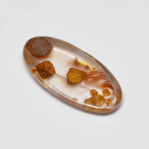 Quartzo com marcasita multicolorido natural 4,76ct, corte oval, transparente