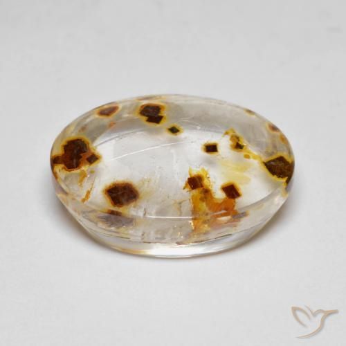 Quartzo Com Marcassita Multicolorido Natural 9.60ct, oval, Transparente